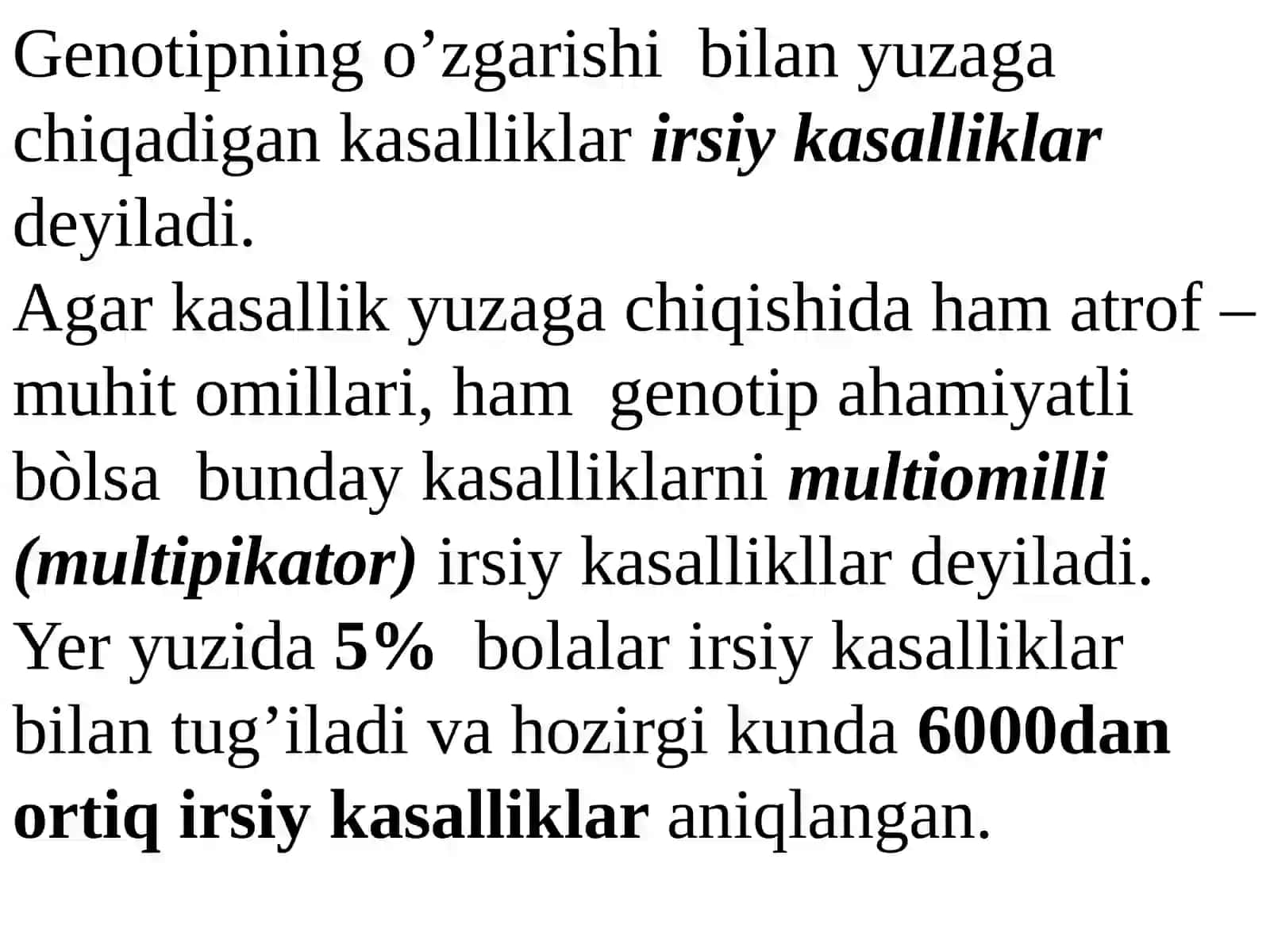 15-mavzu. Irsiykasalliklar.XromosomaKasalliklari.Nikohturlari 3