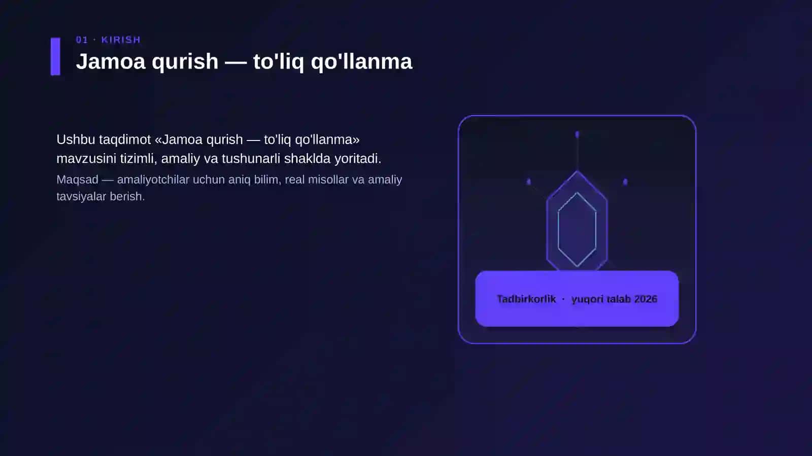 Jamoa qurish — to'liq qo'llanma 3