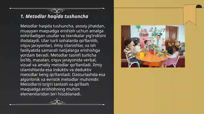 Metodlar haqida 3