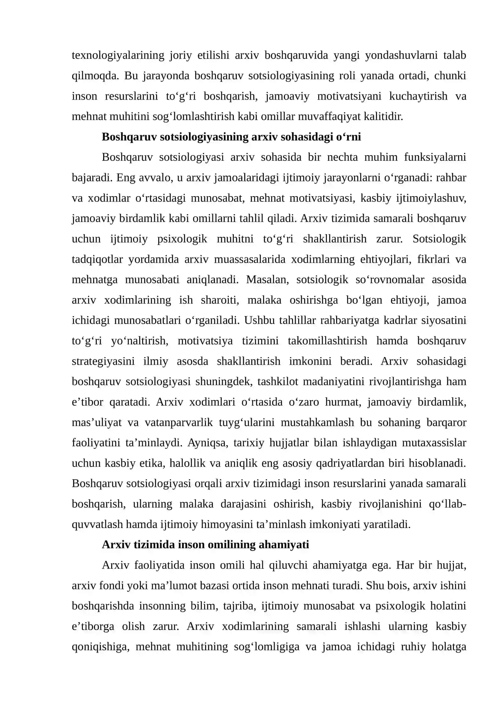 Oʻzbekistonda arxiv ishini boshqarishda boshqaruv sotsiologiyasi 3
