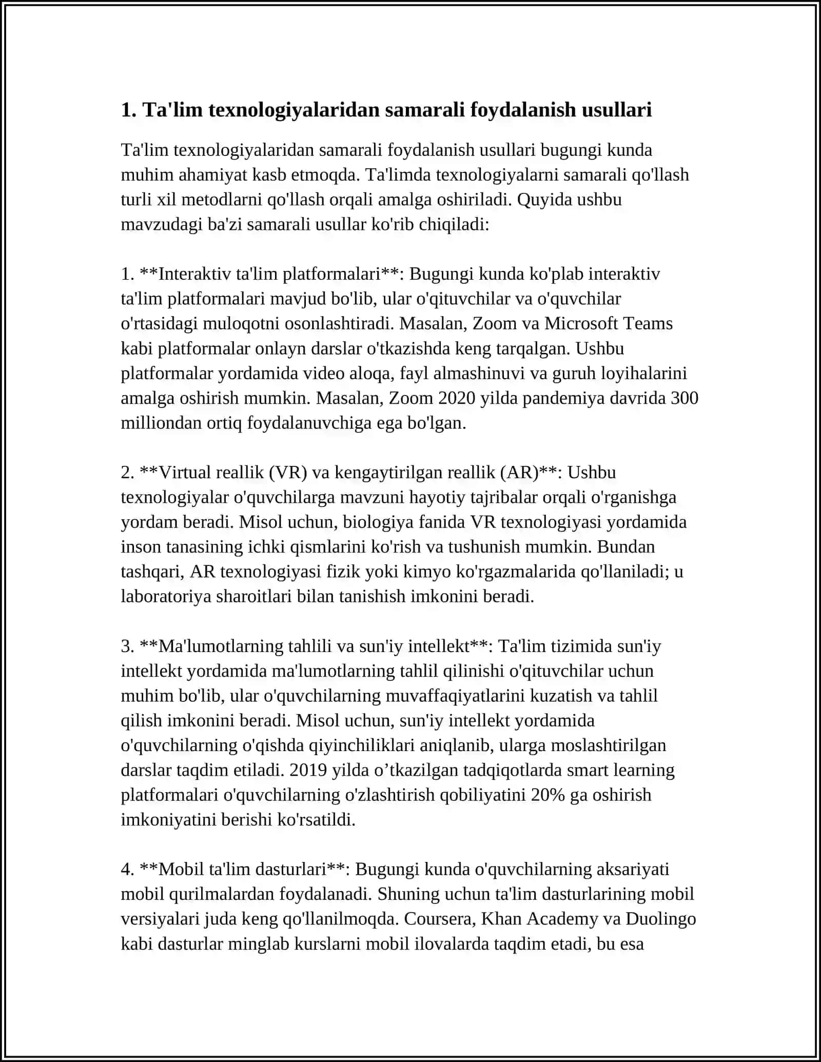 PEDAGOGIK TEXNOLOGIYALARDAN LOKAL VA XUSUSIY DARAJADA FOYDALANISH 3