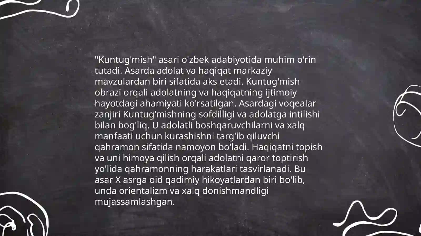 Kuntug'mish dostonidagi badiiy san'atlar 3
