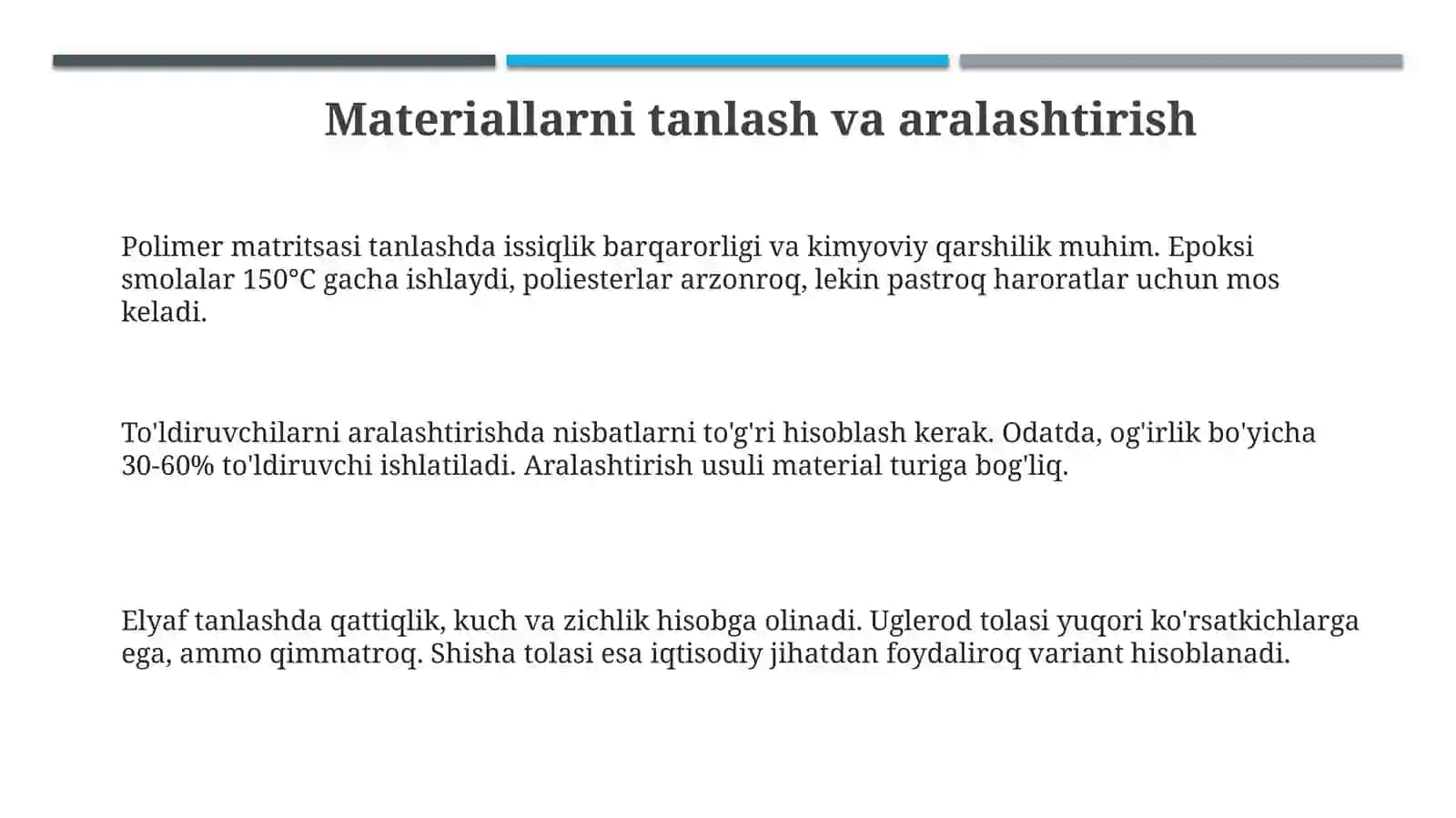 Polimer kompozitsiyasini tayyorlash texnologiyasi 3