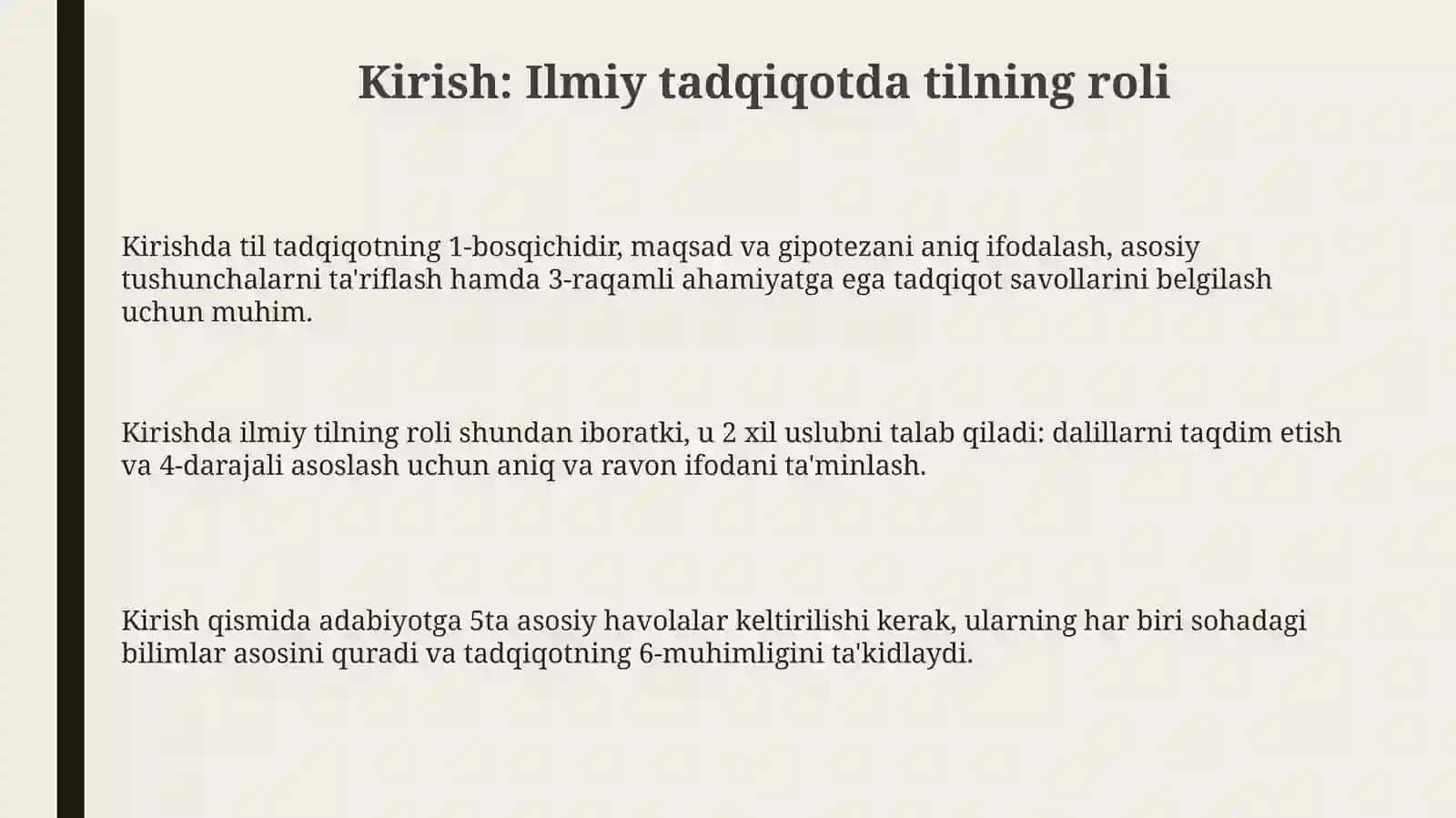 Dastlabki ilmiy tadqiqot yozishda til imkoniyatlaridan to‘g‘ri foydalanish 3