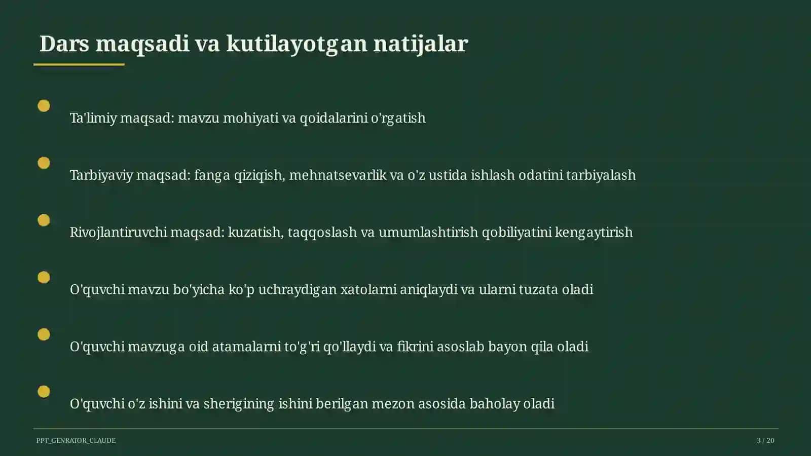 O'qituvchilar uchun: pedagogika va o'qitish metodikasi 3