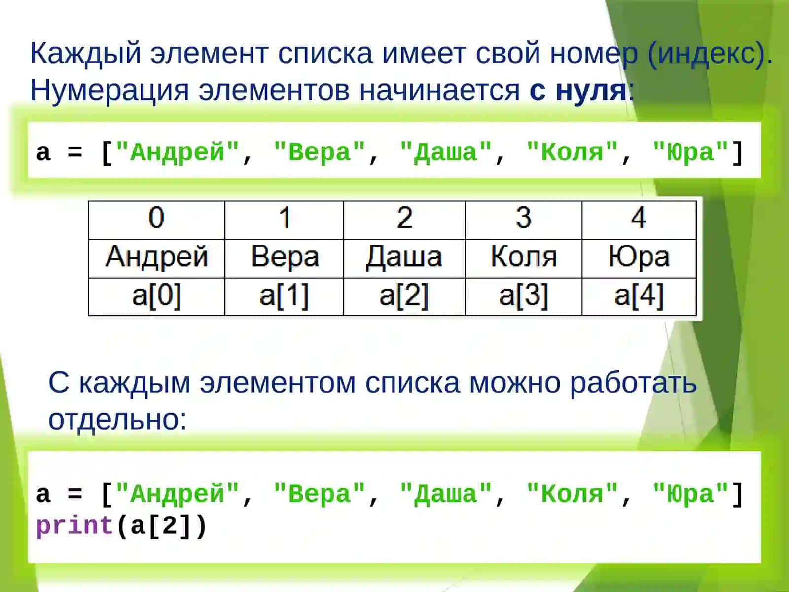 Ro`yxat (list) va kortej (tuple) 3