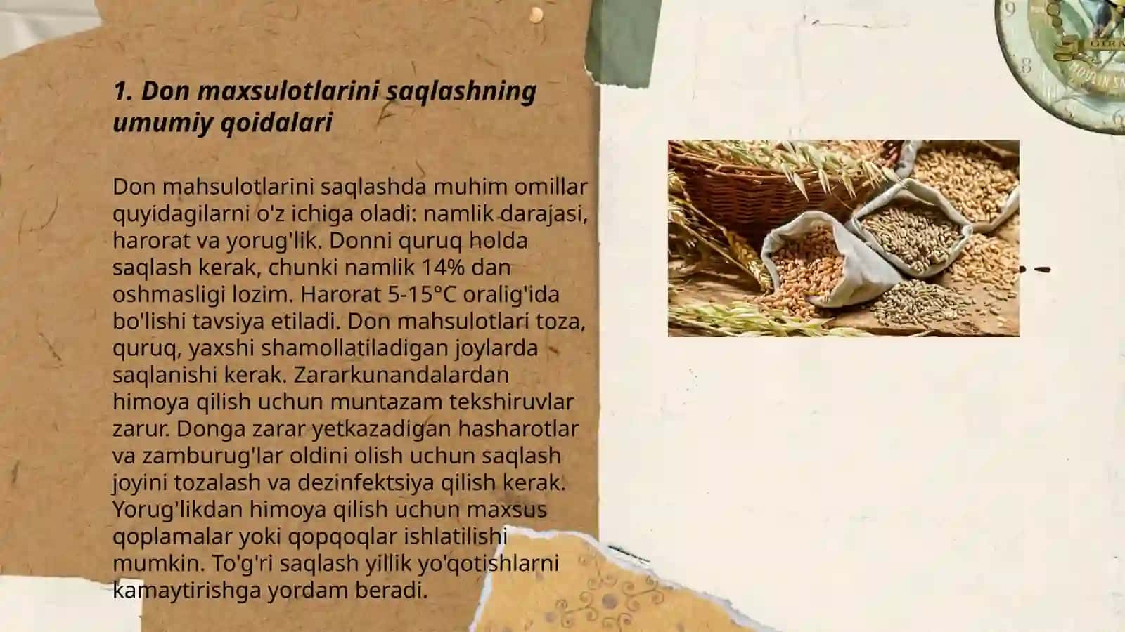 Don maxsulotlarini elivatorlarda saqlash texnalogiyasi 3