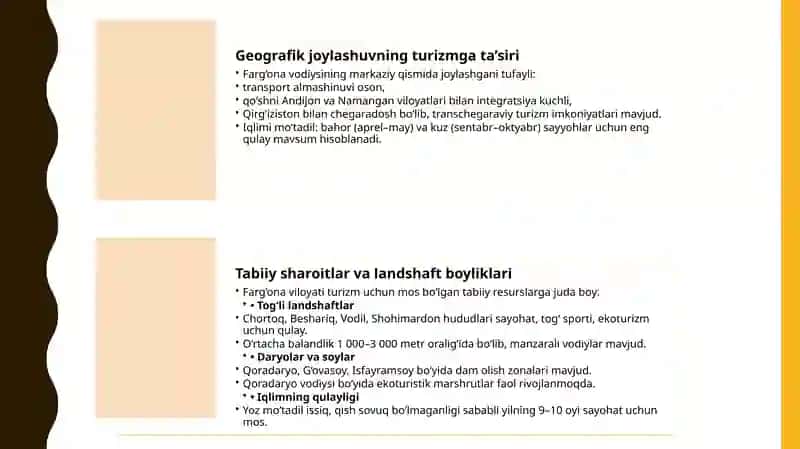 Farg'on aturistik resurslarini o'rganish 3