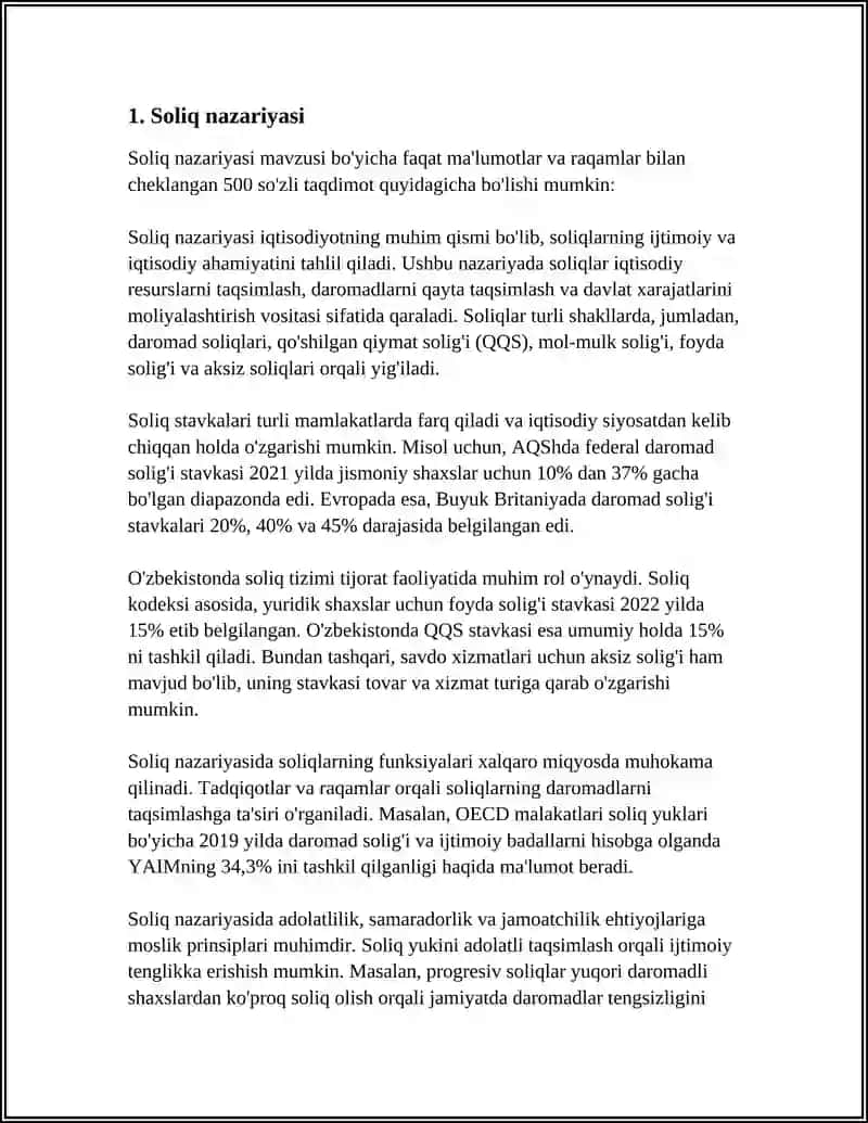 SOLIQ VA SOLIQQA TORTISH FANINING VAZIFASI VA PRIDMETI 3