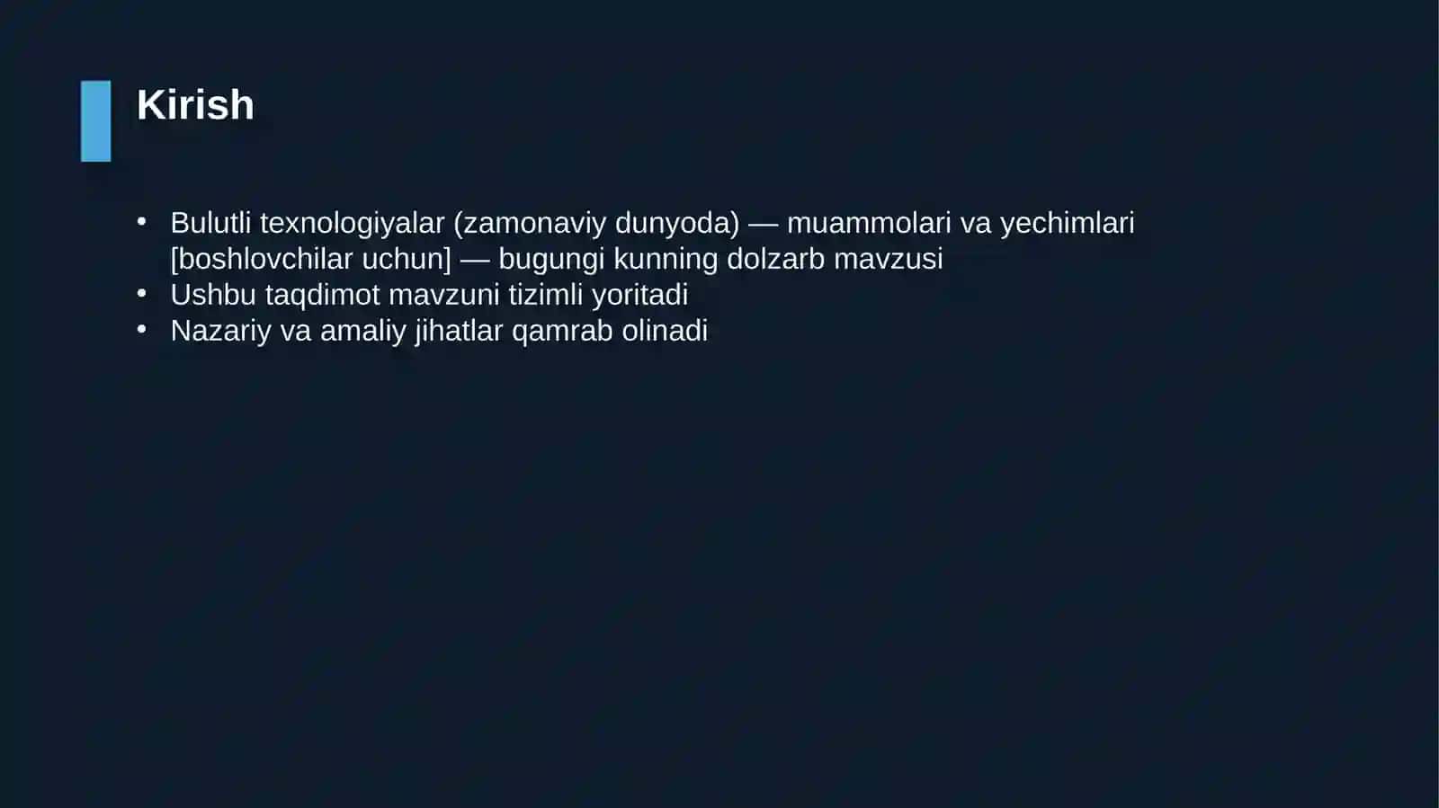 Bulutli texnologiyalar (zamonaviy dunyoda) — muammolari va yechimlari [boshlovchilar uchun] 3