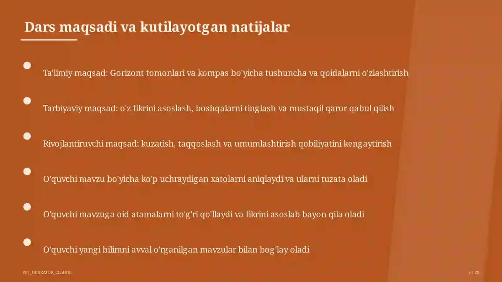 Gorizont tomonlari va kompas (3-sinf) 3