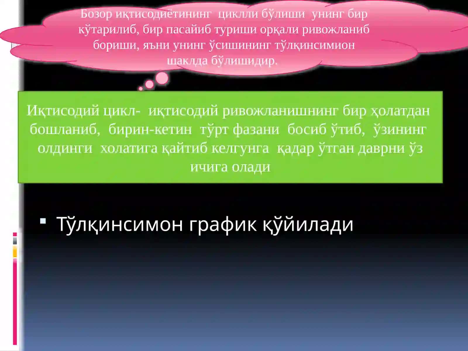 ИҚТИСОДИЁТНИНГ ЦИКЛЛИГИ ВА МАКРОИҚТИСОДИЙ БЕҚАРОРЛИК 3