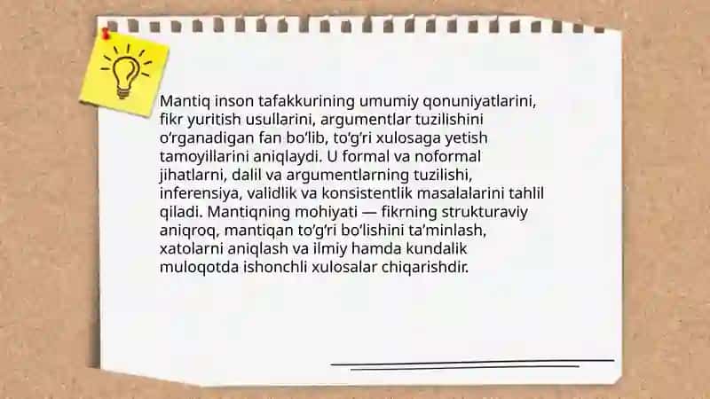 Mantiq haqida maʼlumot 3