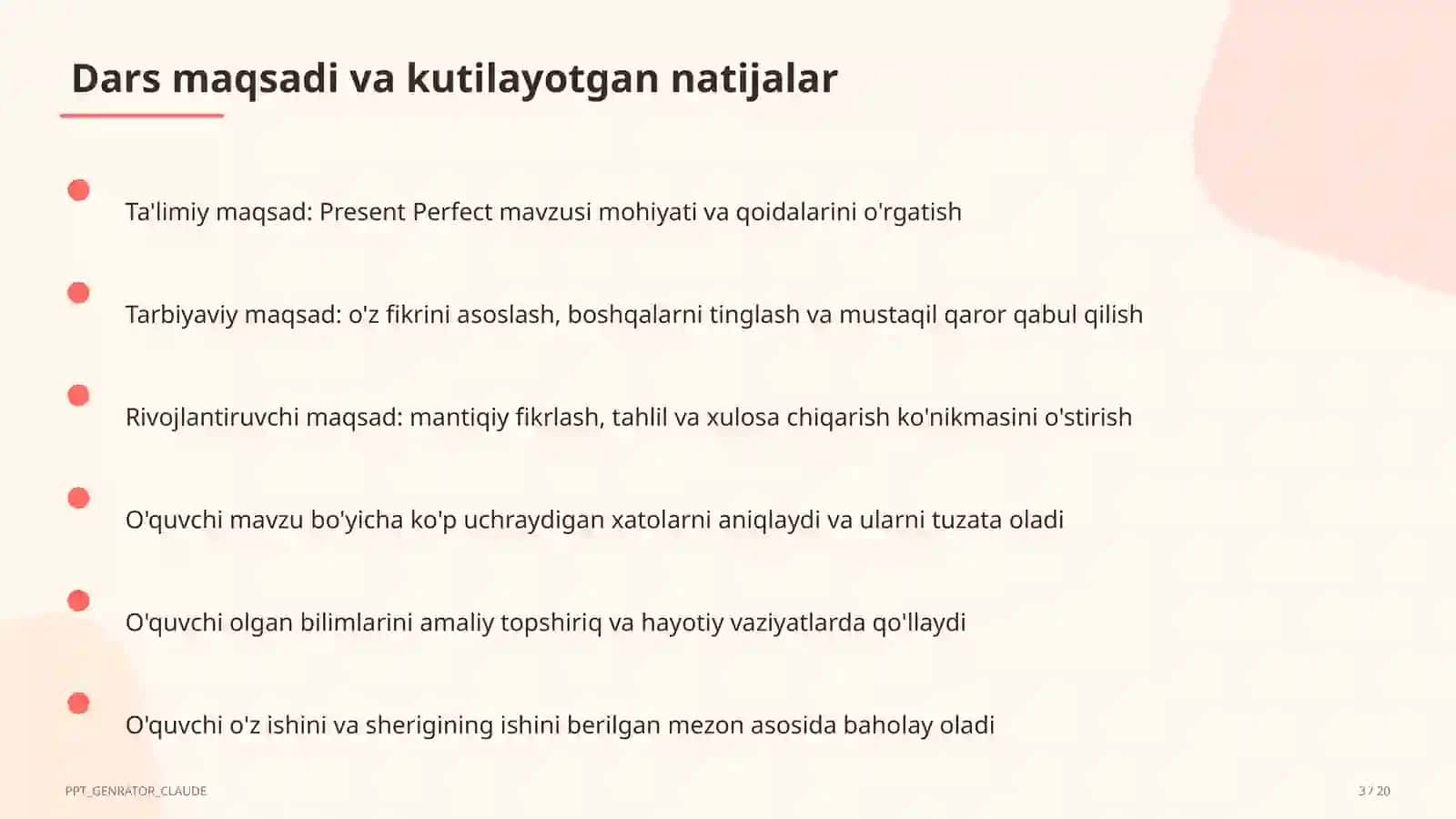 Present Perfect (8-sinf) 3