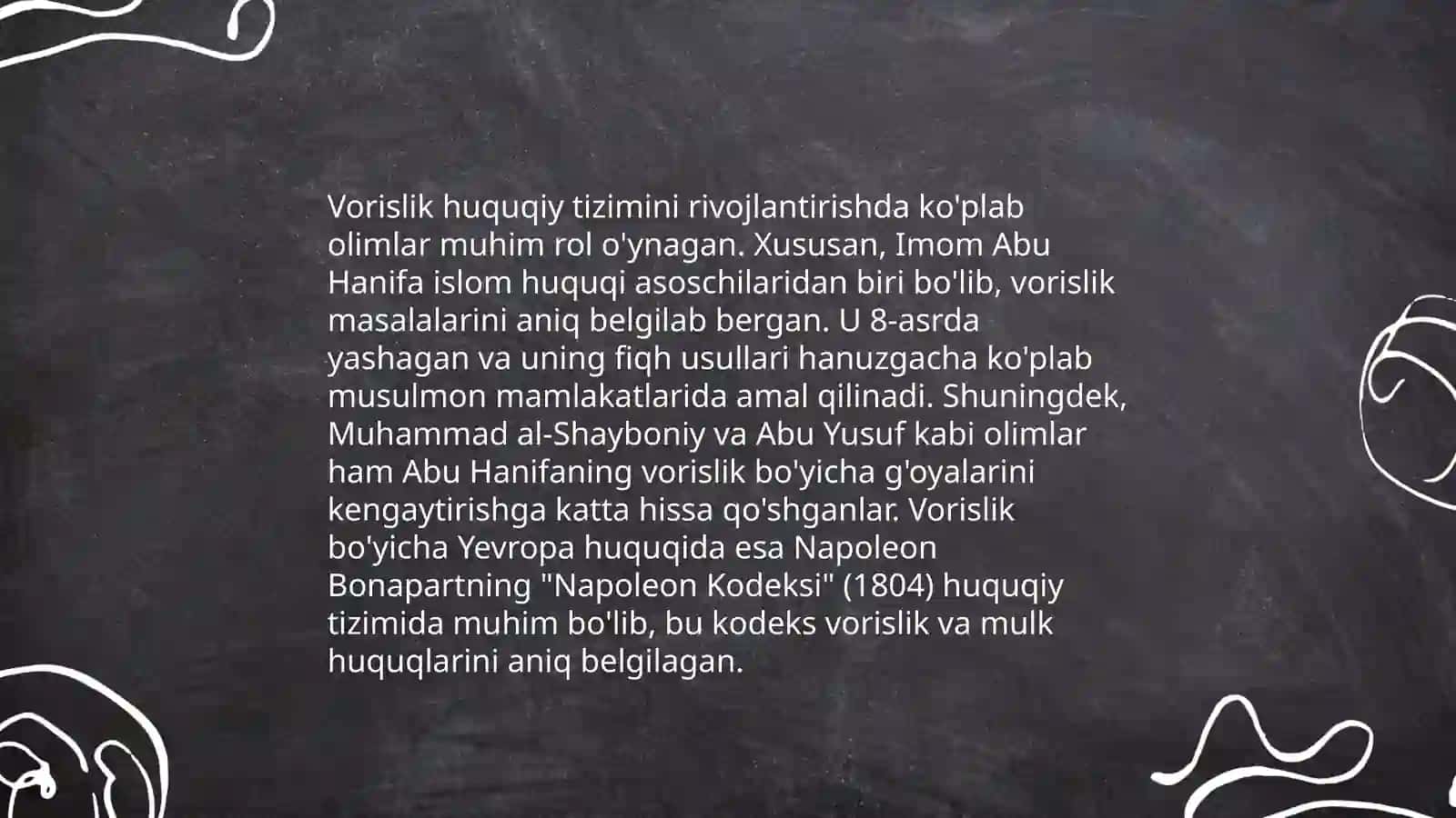 Vorislik huquqiy tizimini rivojlantirgan olimlar 3