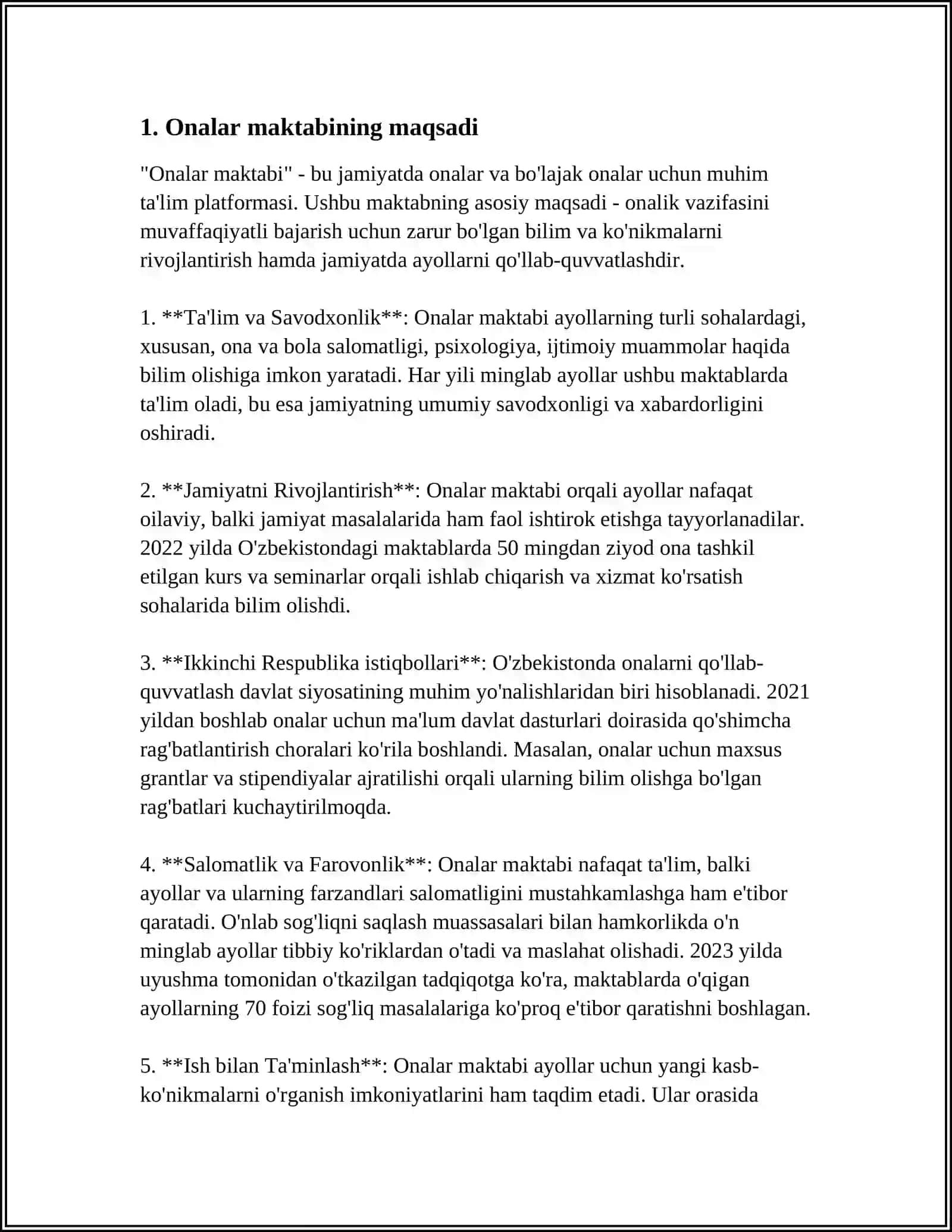 ONALAR MAKTABI ISHI BILAN TANISHADILAR 3