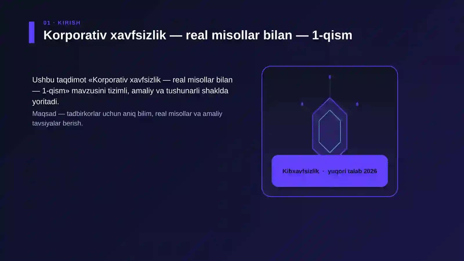 Korporativ xavfsizlik — real misollar bilan — 1-qism 3
