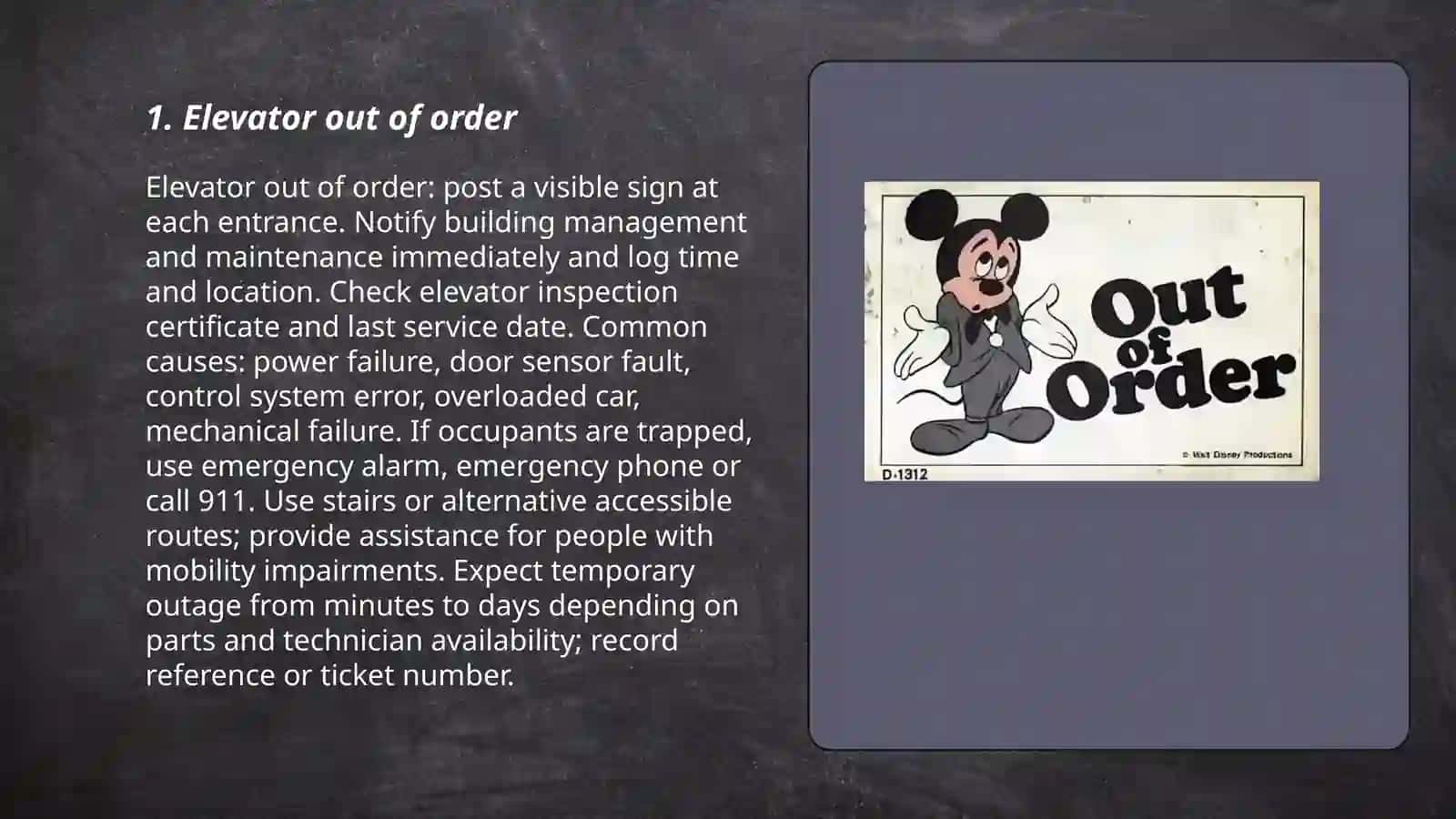 Elevator out of order 3