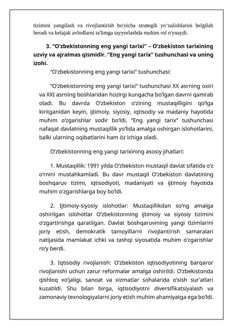 O‘zbekistonning eng yangi tarixi 3