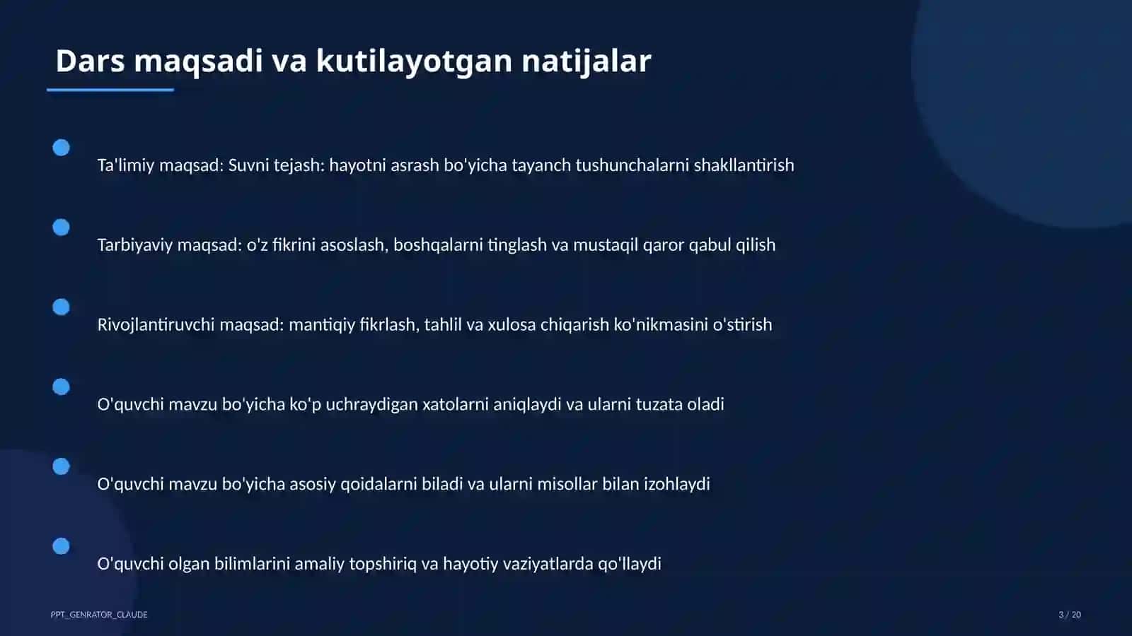 Suvni tejash: hayotni asrash 3