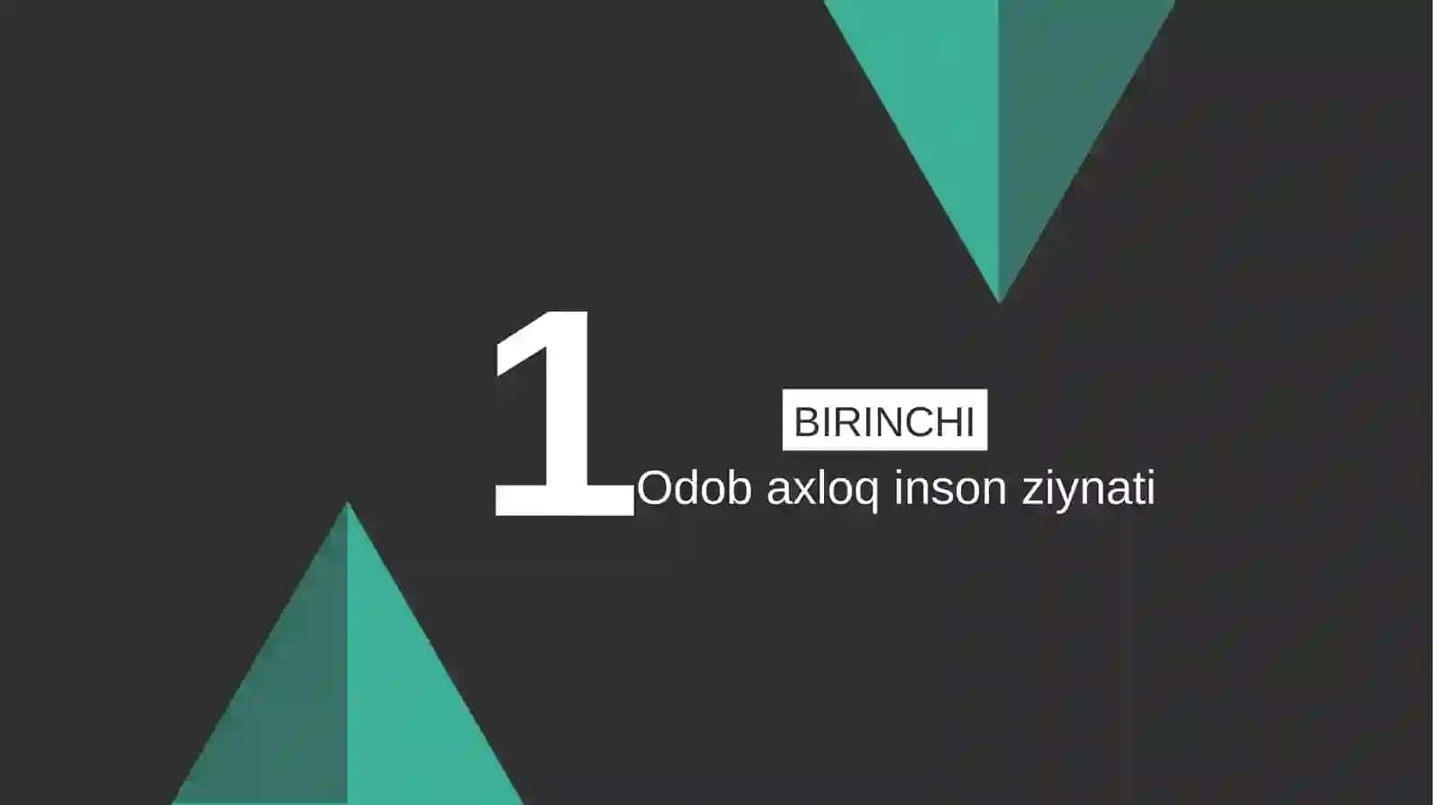 Odob axloq 3