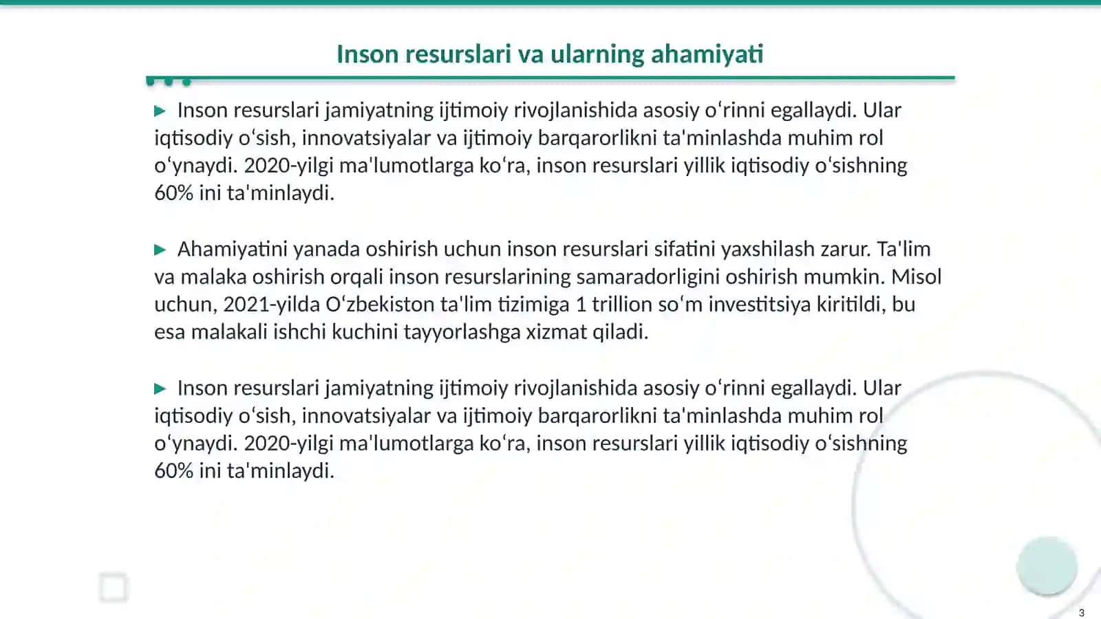 Inson resurslarini boshqarishning tutgan o‘rni 3