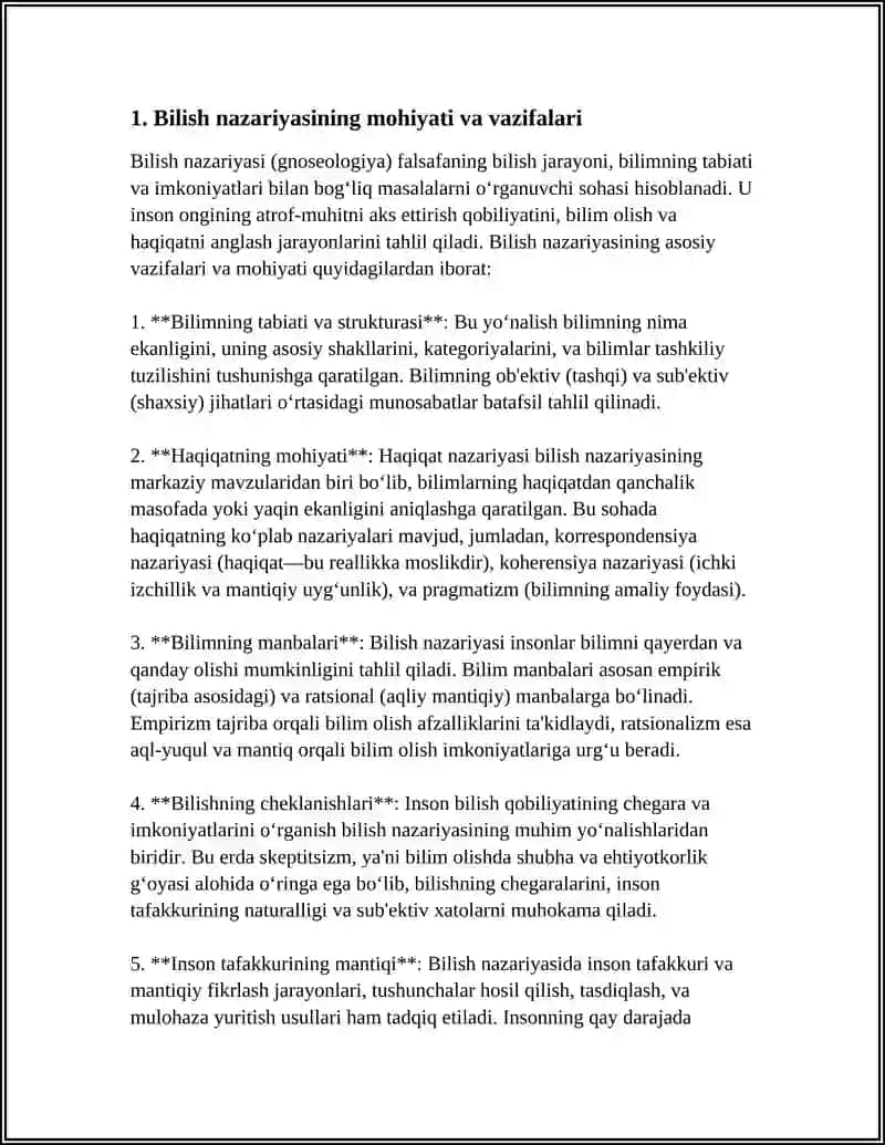 BILISH NAZARIYASI FALSAFASI VA UNING XUSUSIYATI 3