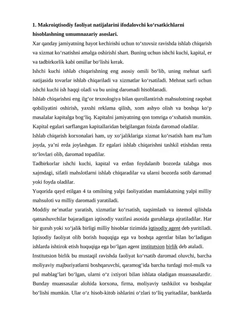 Mahsulot va daromadlarning doiraviy aylanmasi 3