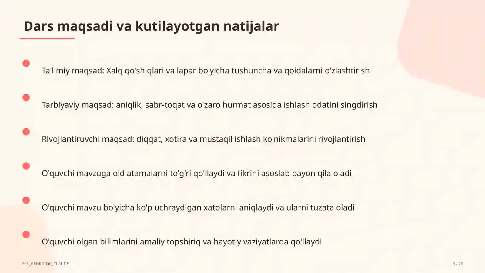 Xalq qo'shiqlari va lapar (3-sinf) 3