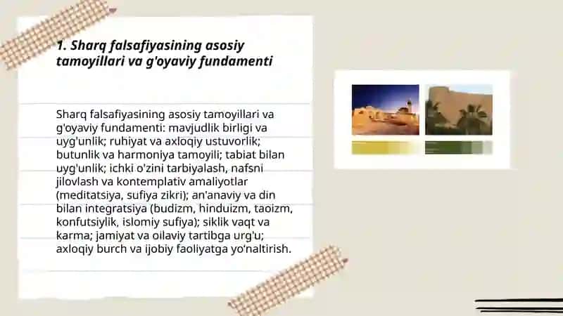 Sharq va Sharq falsafasi va madaniyatining asosiy xususiyatlari 3