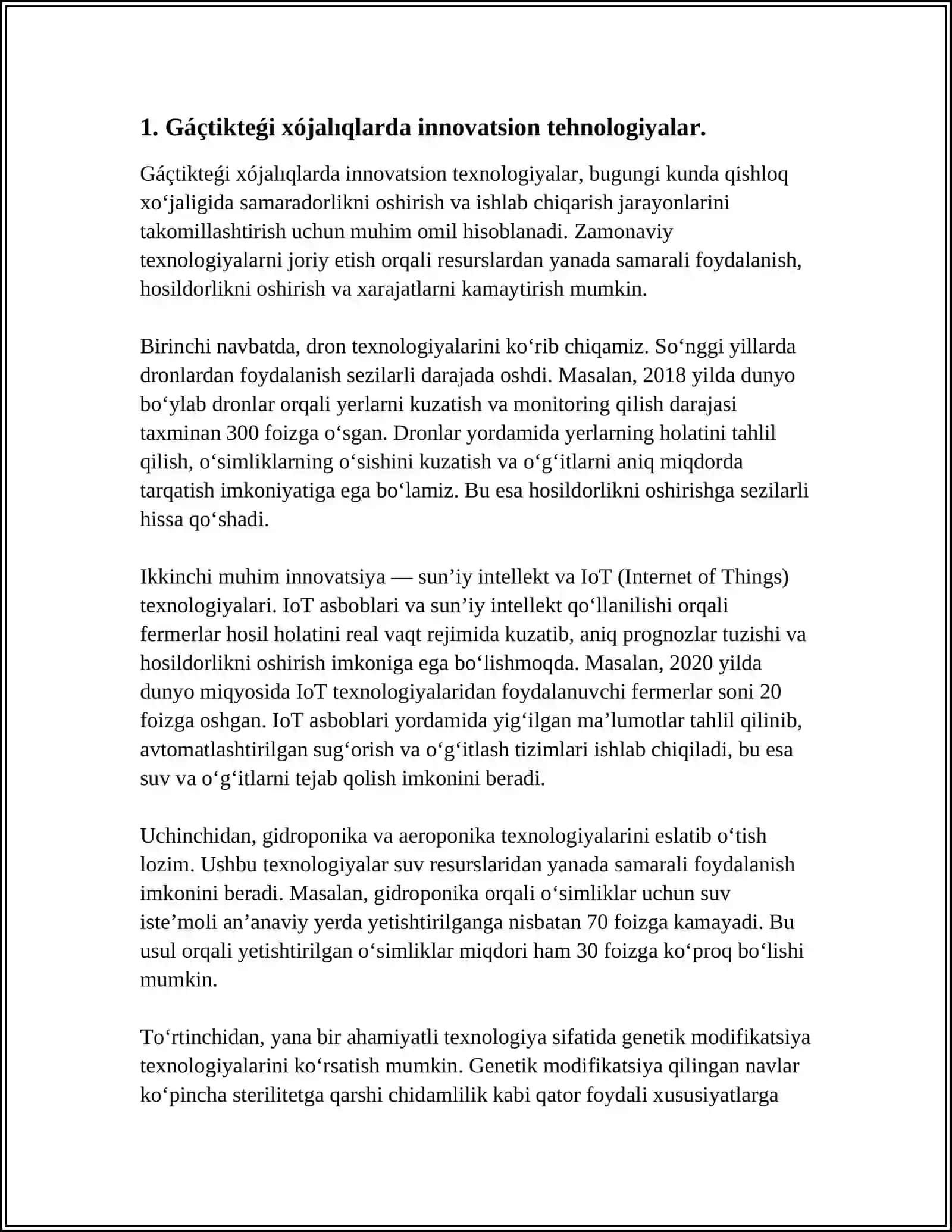 GÁREZSIZLIK JILLARINDA AWIL XOJALIĢI HÁM SANAAT TARAWINDAĢI ÓZGERISLER 3
