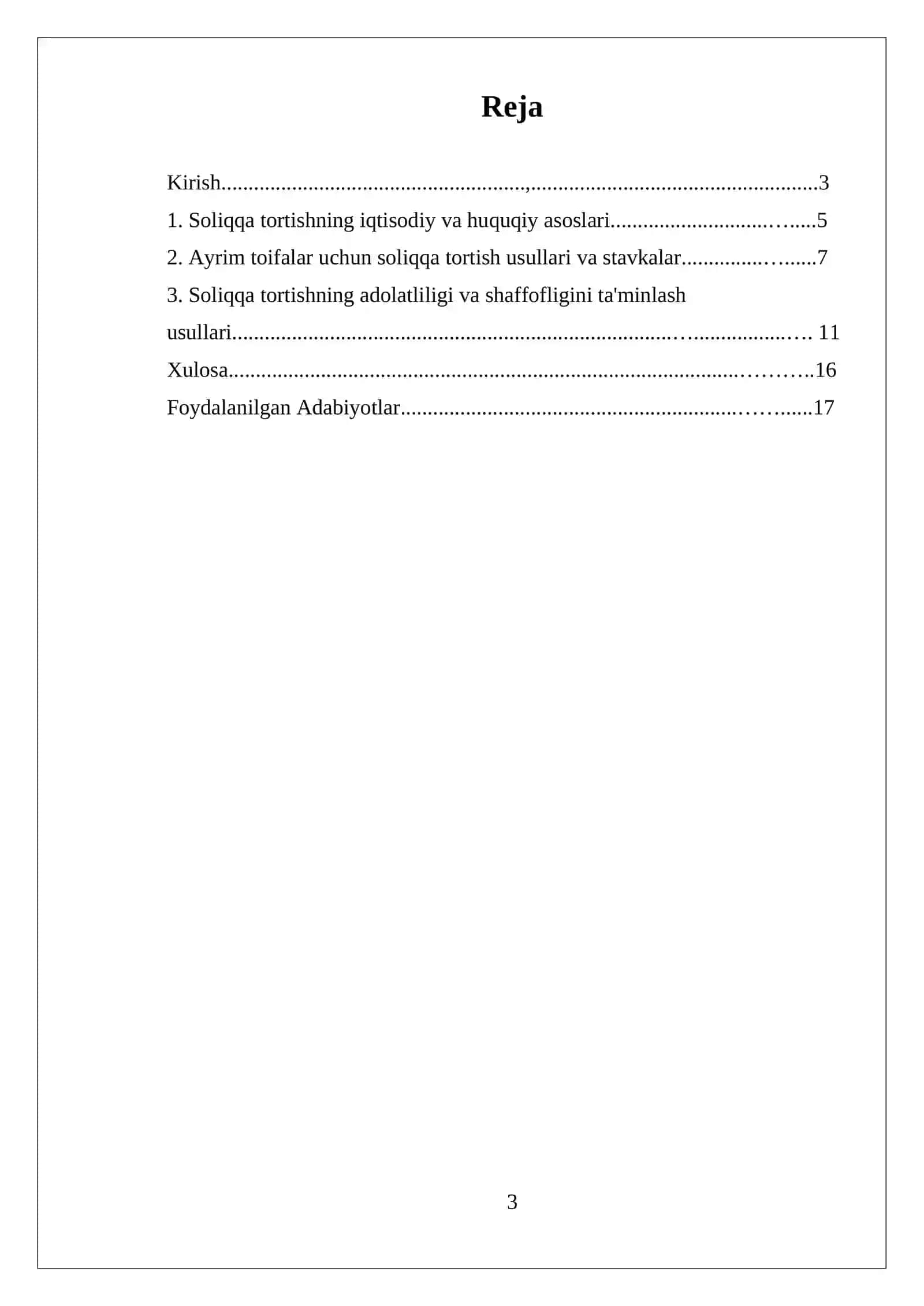 REFERAT BIZNES SUBEʼKTLARI AYRIM TOIFALARI SOLIQQA TORTISHNING XUSUSIYATLARI 3