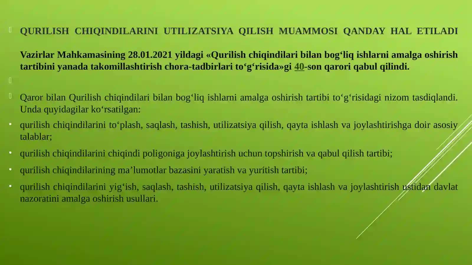 Qurilish chiqindilarini utilitasiya qilish va qayta ishlash 3