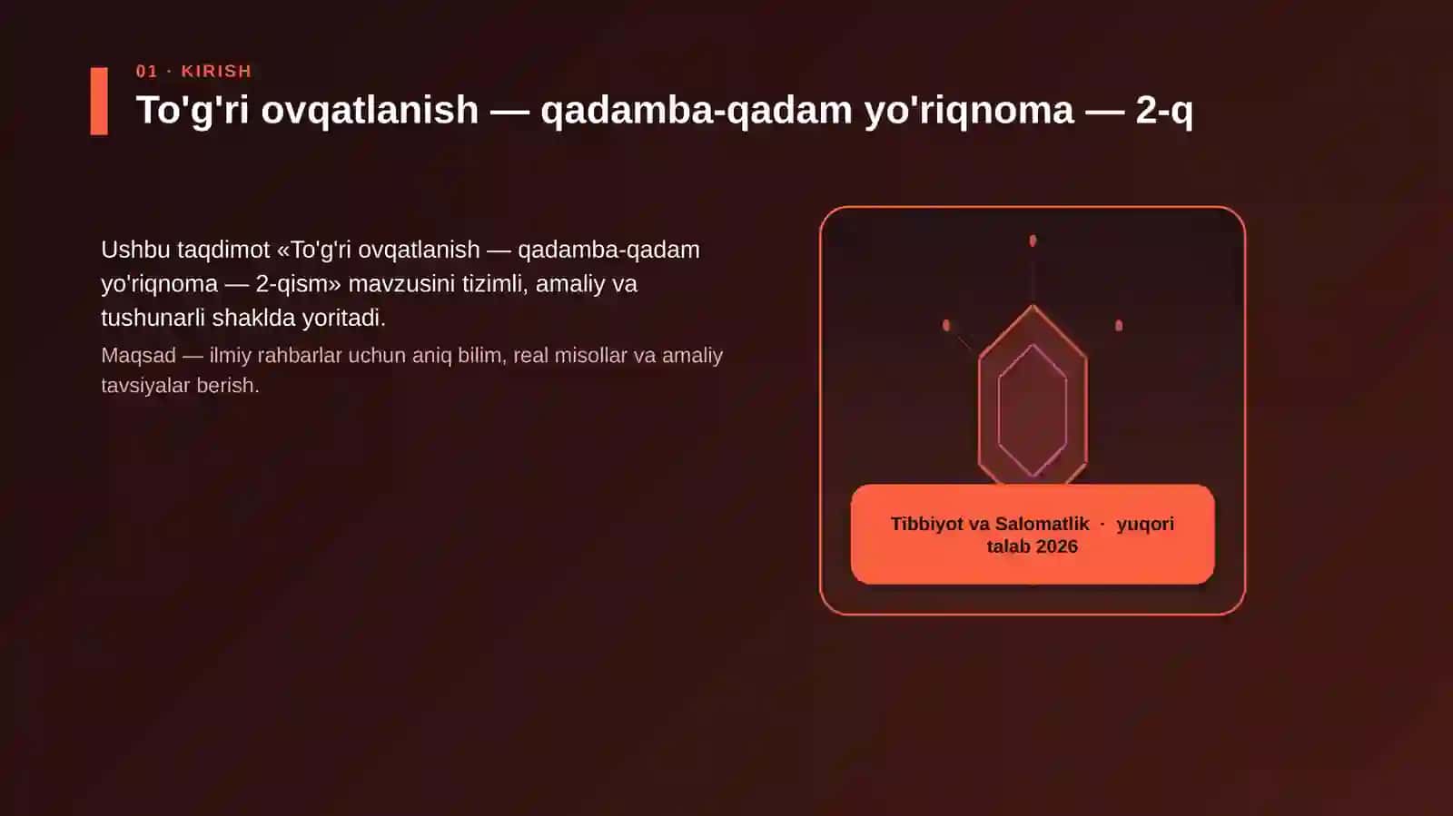 To'g'ri ovqatlanish — qadamba-qadam yo'riqnoma — 2-qism 3