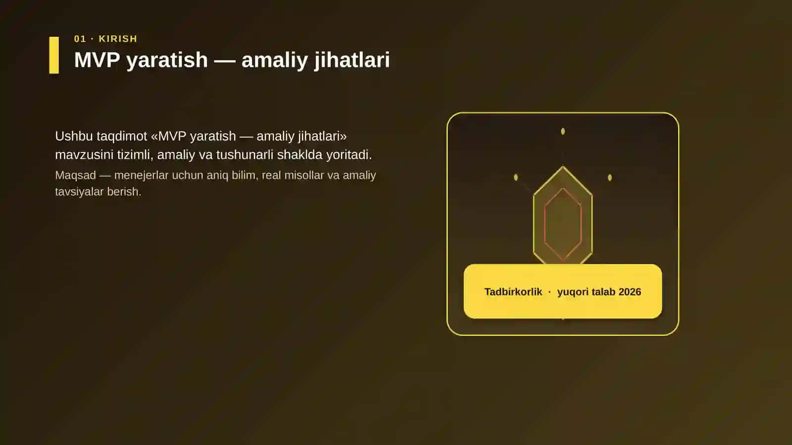 MVP yaratish — amaliy jihatlari 3