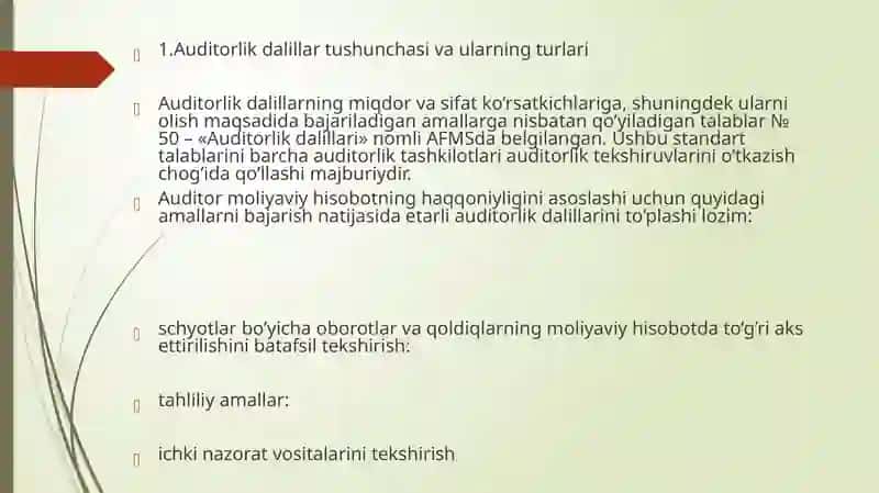 Auditdadalillar 3