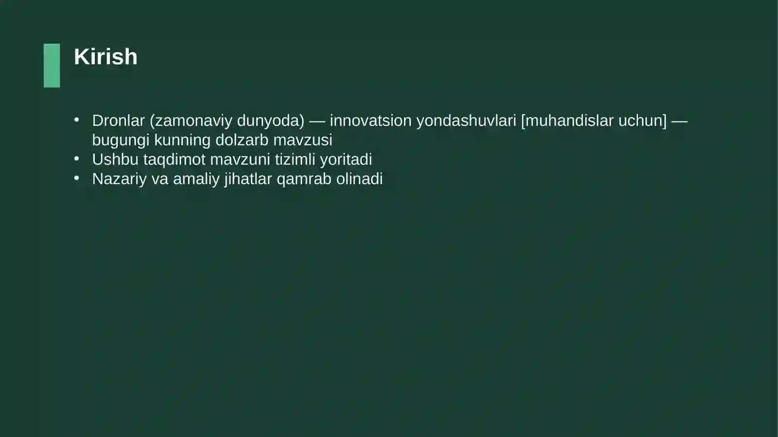 Dronlar (zamonaviy dunyoda) — innovatsion yondashuvlari [muhandislar uchun] 3