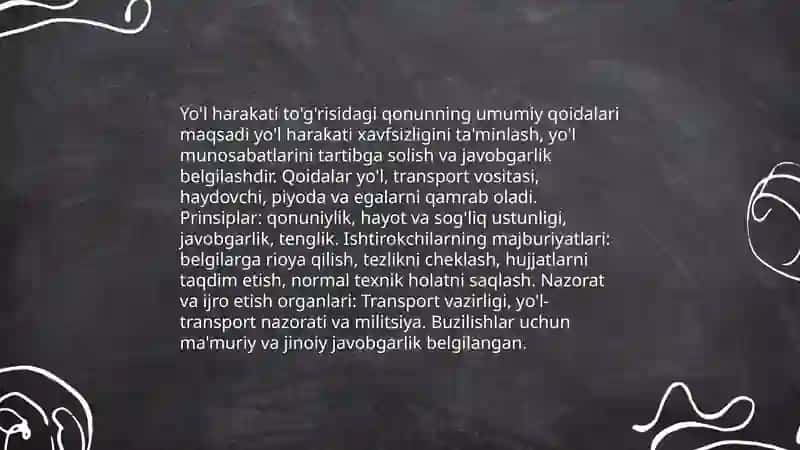 Yo'l harakati to'g'risidagi qonun 3