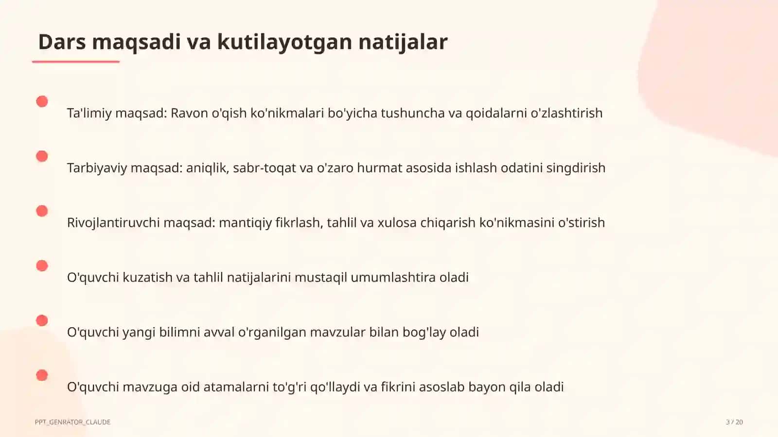 Ravon o'qish ko'nikmalari (1-sinf) 3