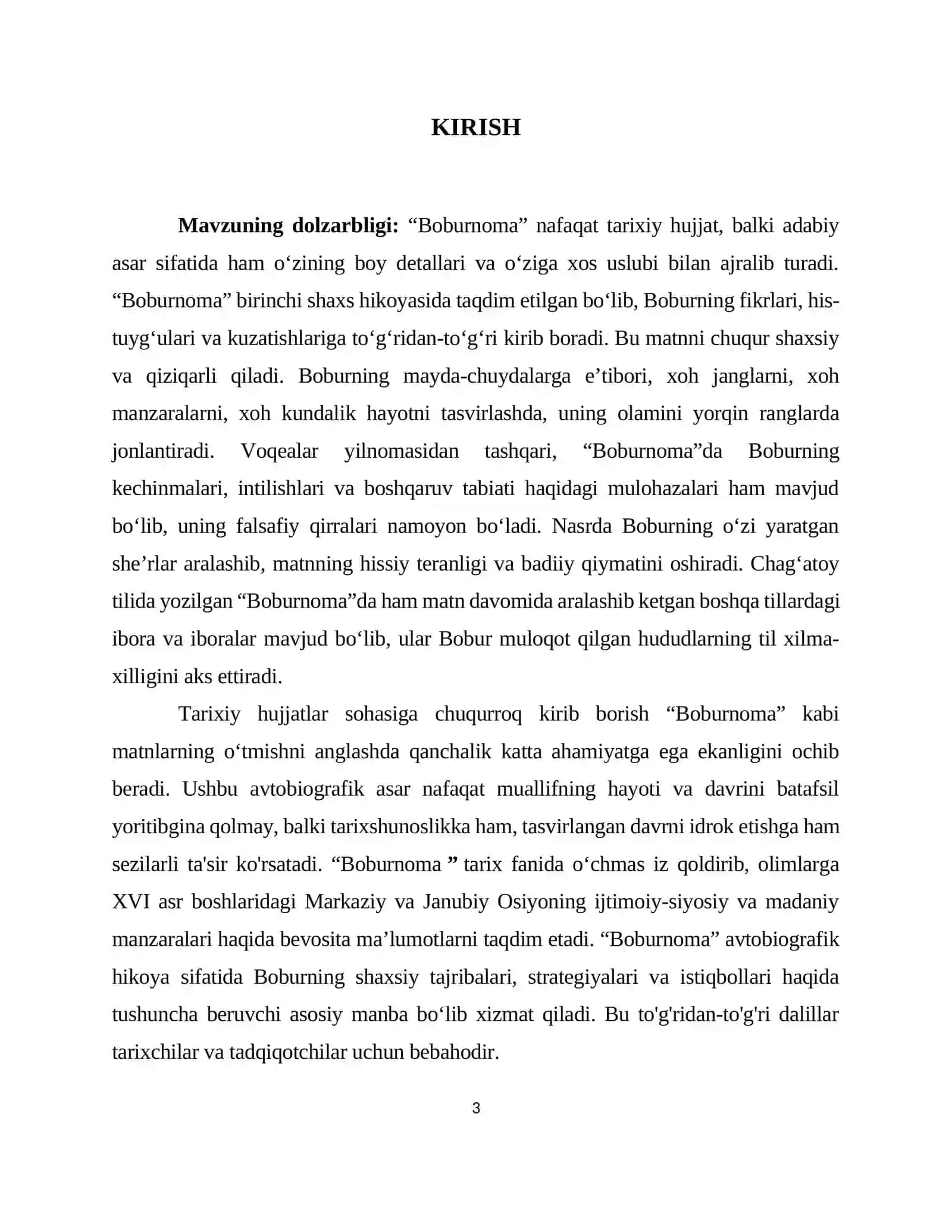 “Boburnoma”uning tarbiyaviy ahamiyati 3