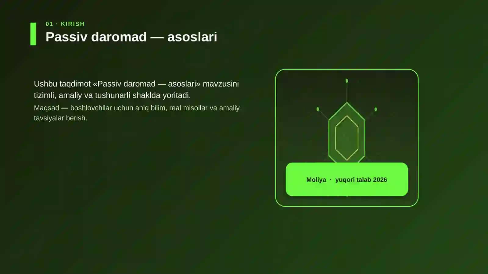 Passiv daromad — asoslari 3