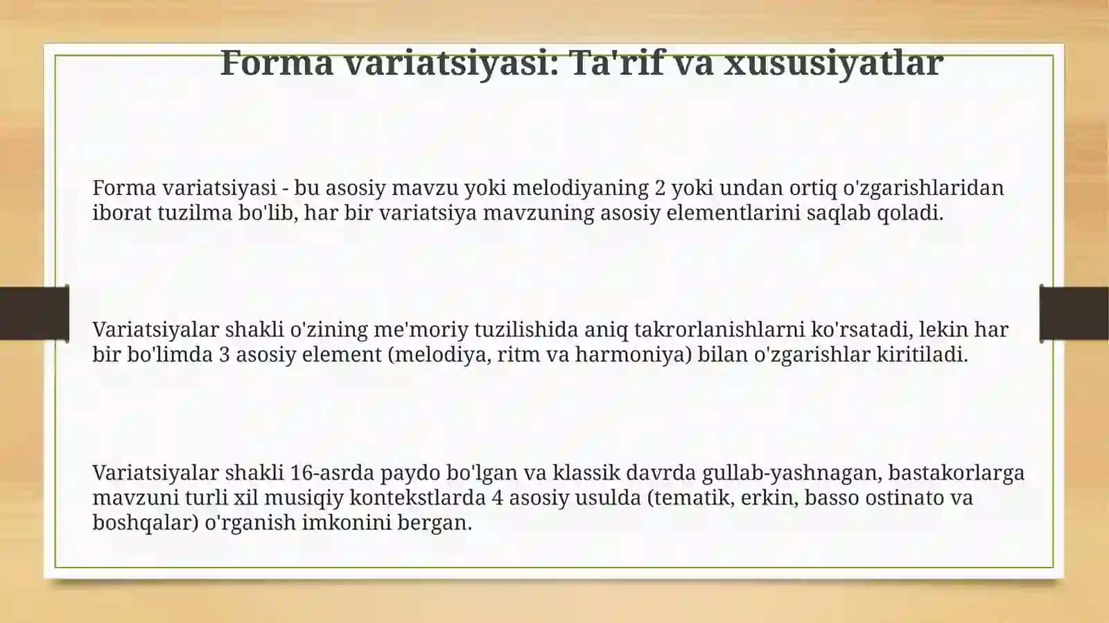 Forma variatsiyasi 3
