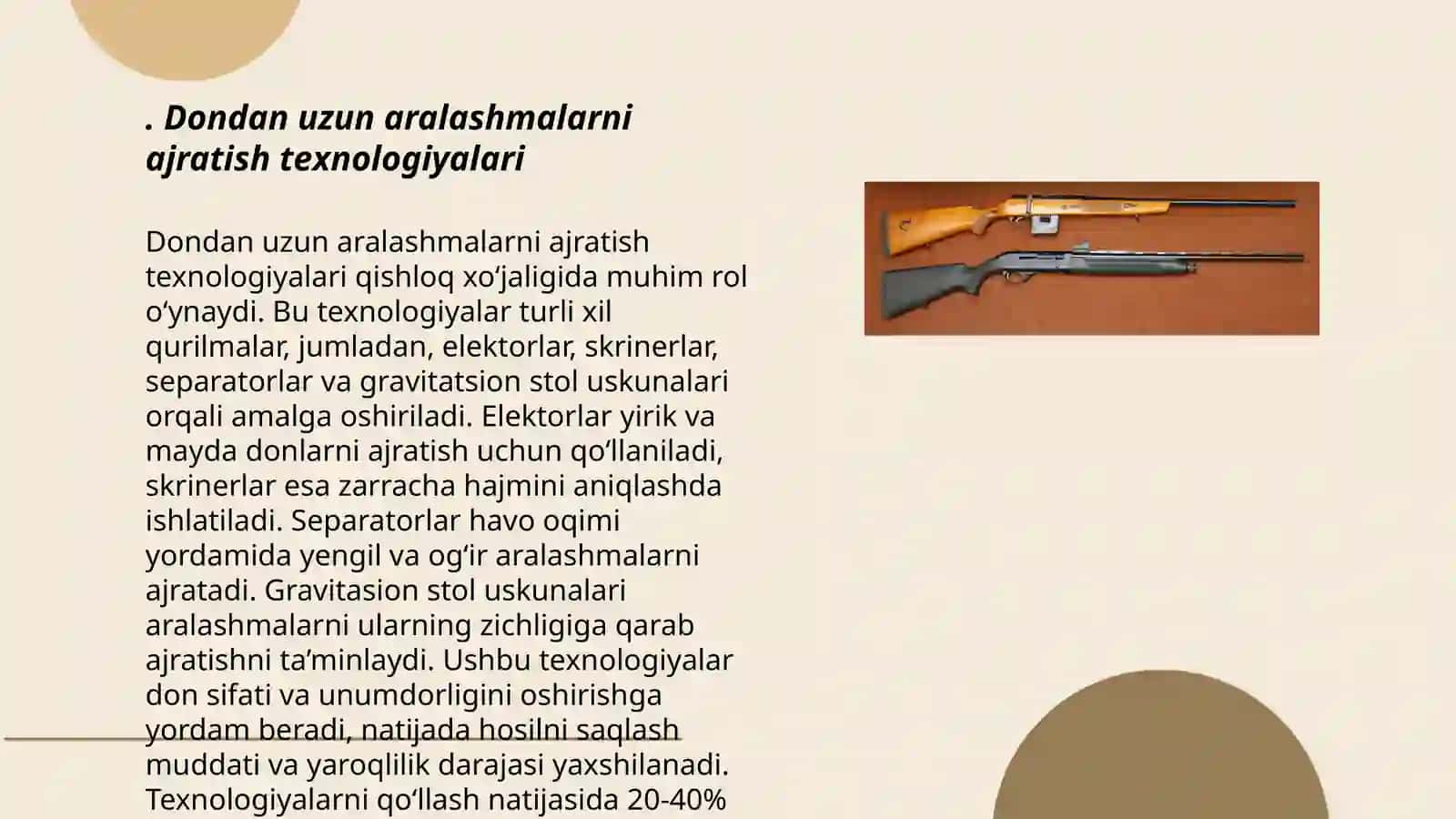 Dondan uzun aralashmalarni ajratish texnologiyalari 3