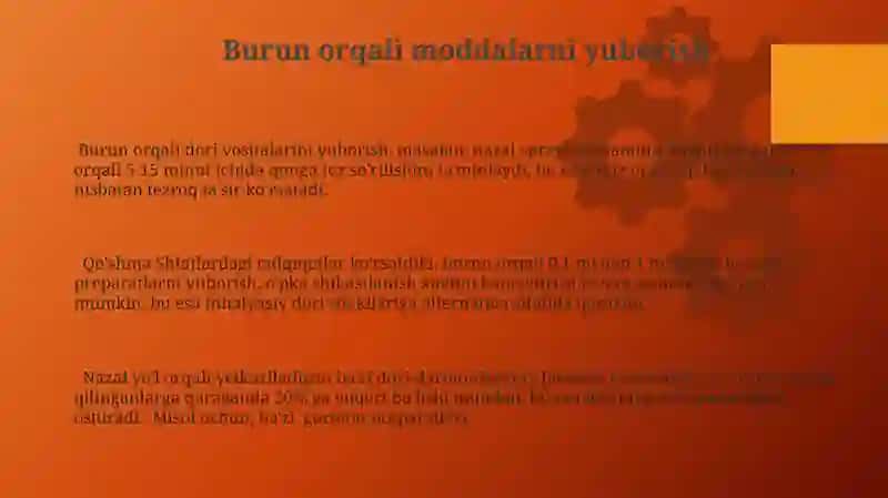 Moddalarni organizmga yuborish yoʻllari 3