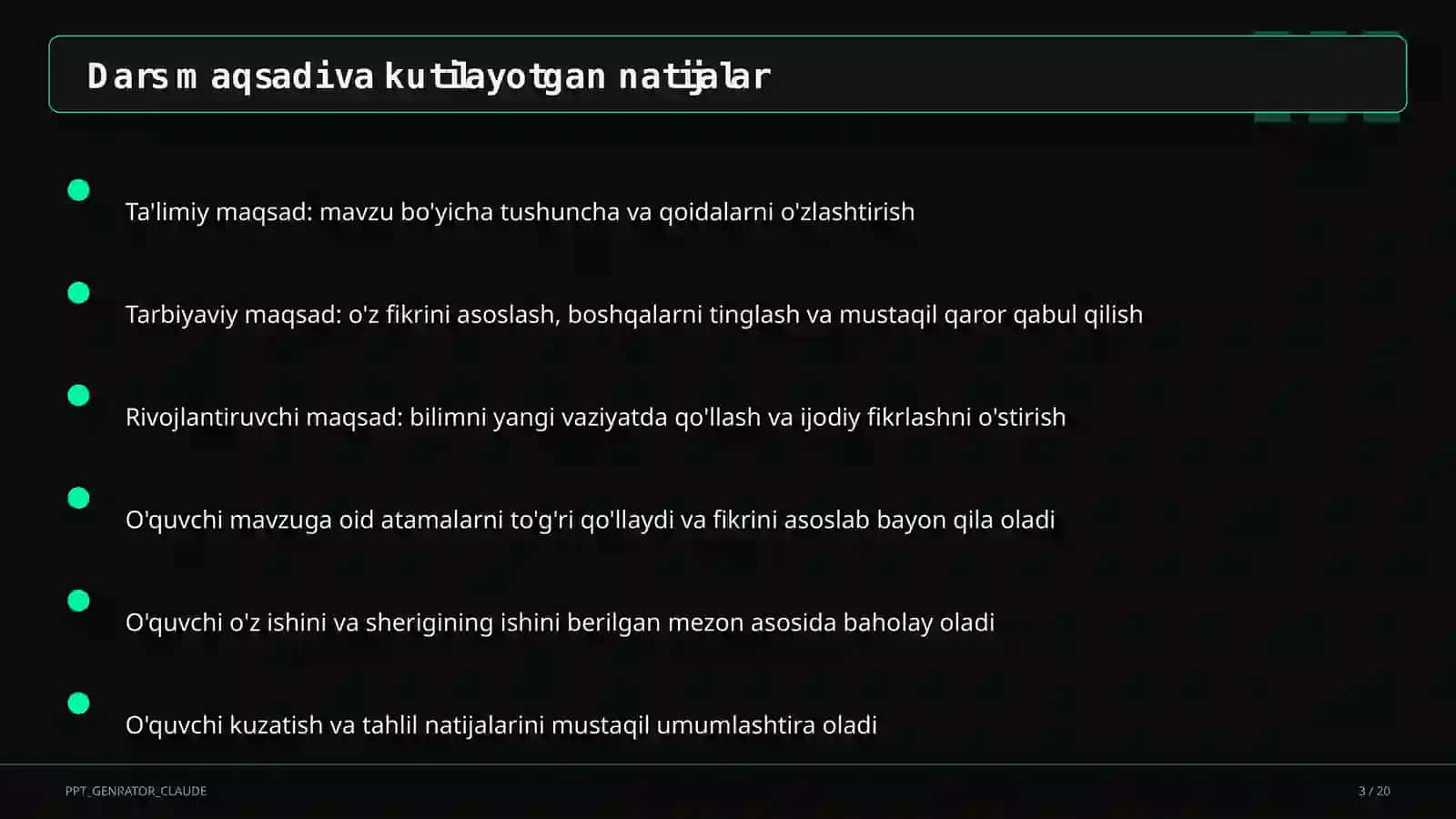 Dolzarb mavzular — maktab va o'qituvchilar 3