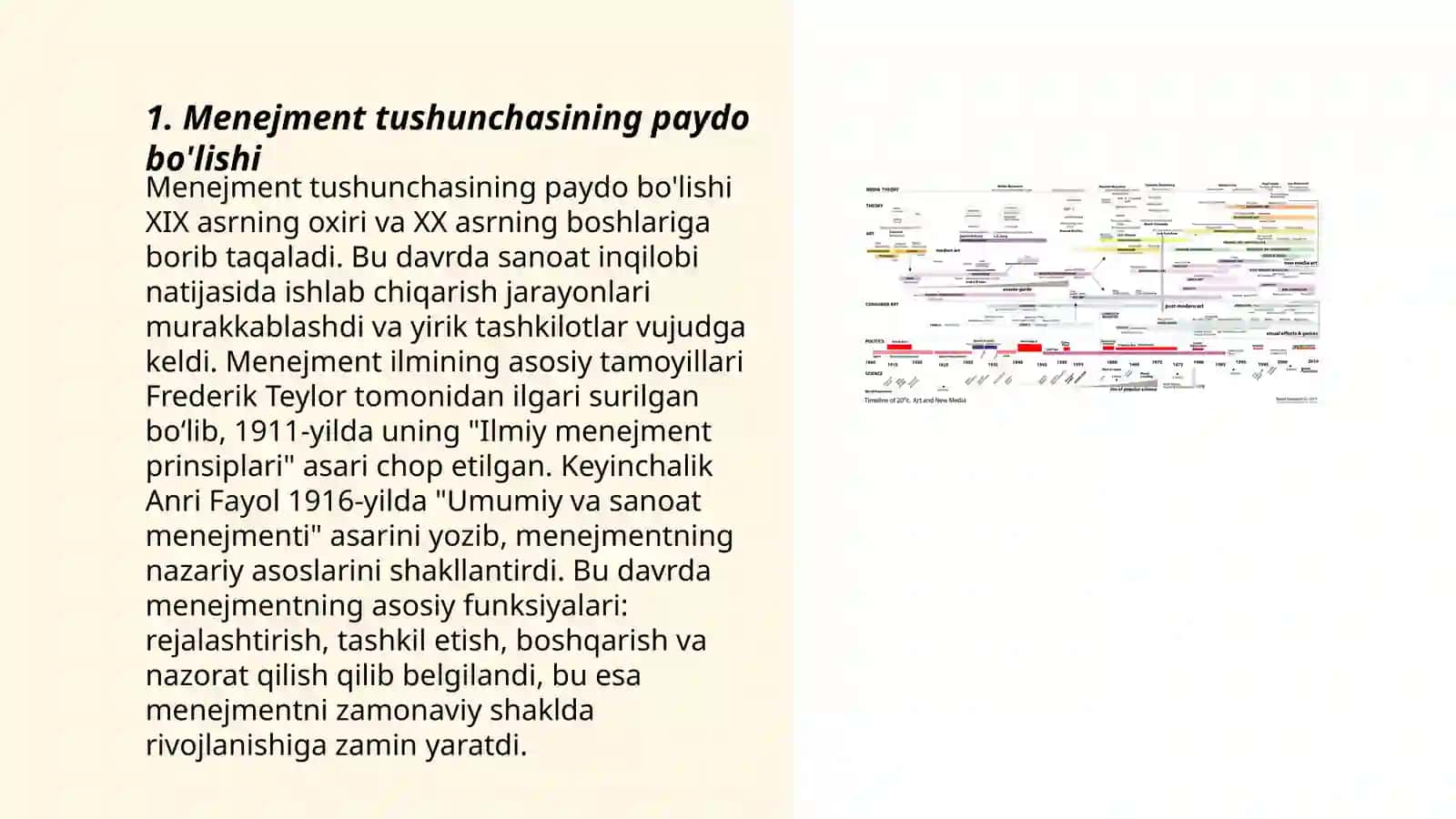 Menejmentning rivojlanish tarixi va hozirgi holati 3