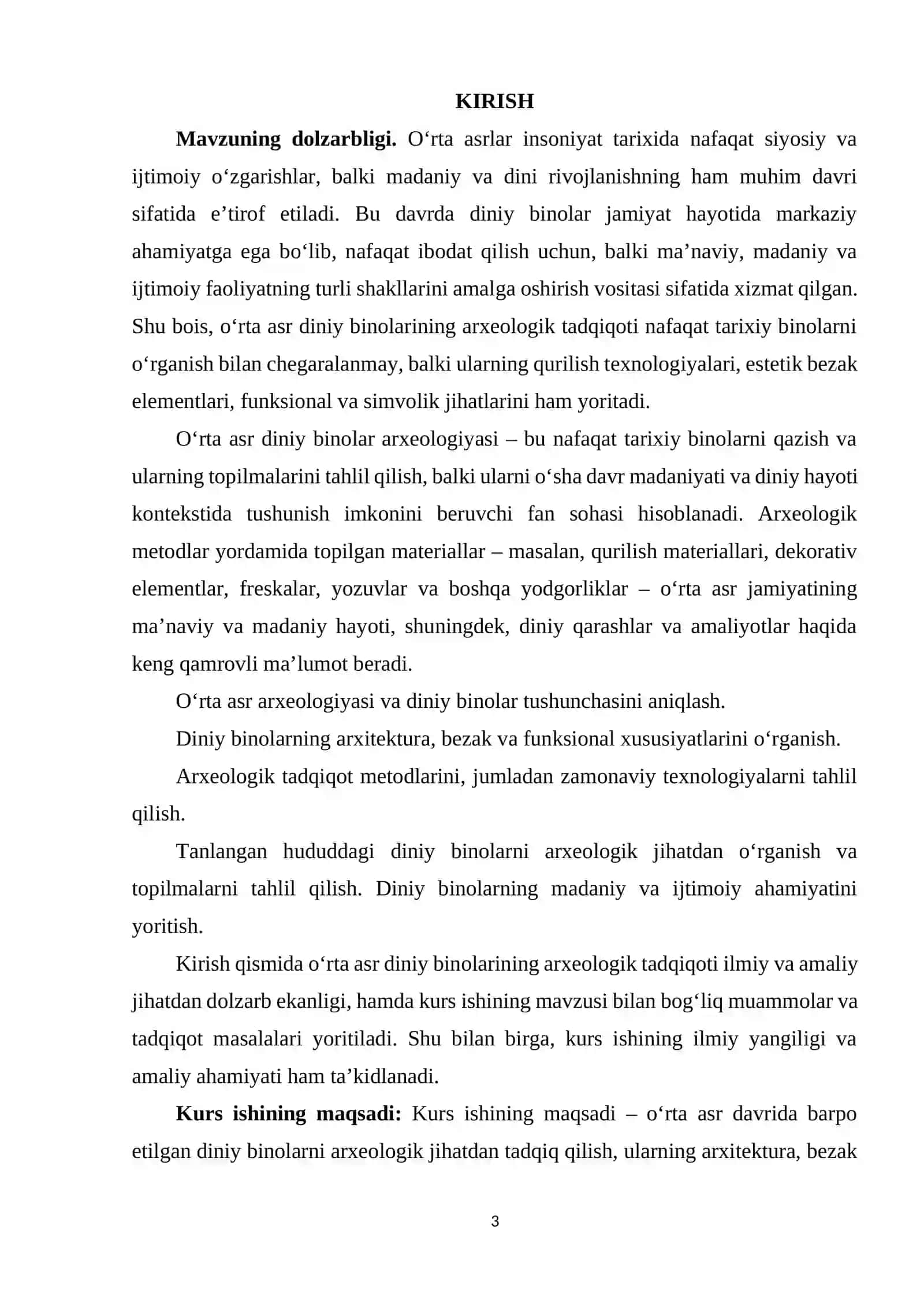 OʻRTA ASRLARDA DINIY BINOLAR ARXEOLOGIYASI 3
