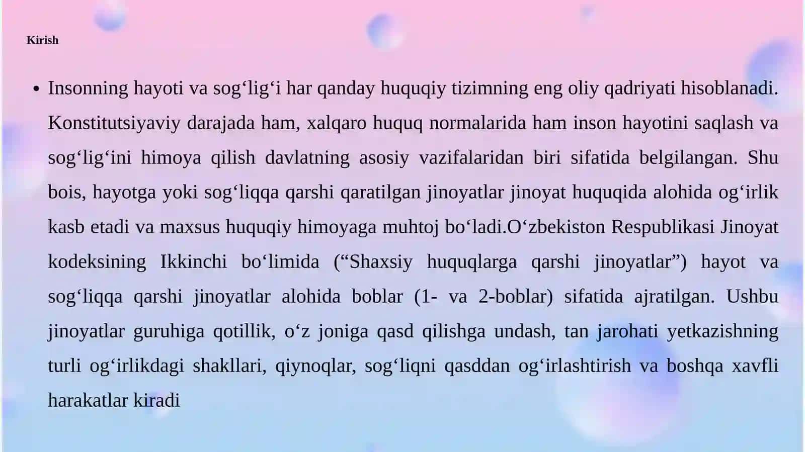 Hayot yoki sog‘liq uchun xavfli jinoyatlar huquqiy tahlili 3