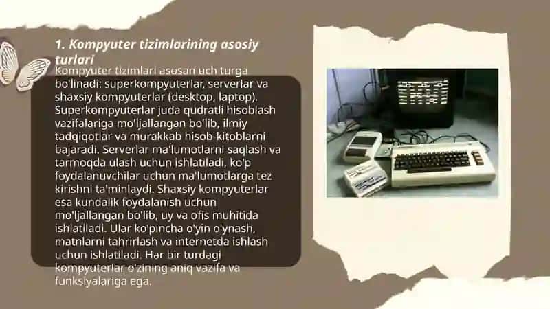 Kompyuter tizimlari turlari texnologiyalar bilan integratsiyasi 3