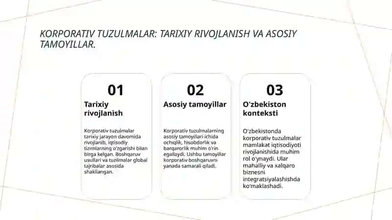 Korporativ tuzulmalar va ularni integratsiyalashgan shakillari 3